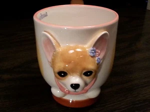 CHIHUAHUA Dog Porcelain Coffee Mug Cup Ceramic Figurine Quality By DNC Arcadia - Picture 1 of 10