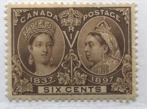 Canada 1897 6 cents Jubilee mint o.g. hinged - Picture 1 of 1