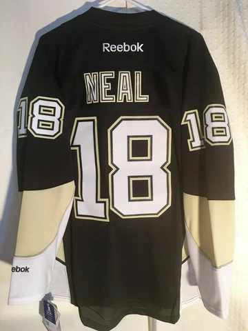 REEBOK NHL PREMIER JERSEY PITTSBURGH PENGUINS JAMES NEAL MEN'S SIZE L Cover