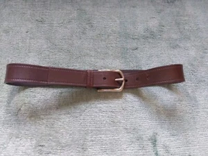 Prada Brown Leather Jeans Belt Ladies Silver Buckle VGC Size 75 30 Fit UK 8-10 - Picture 1 of 10