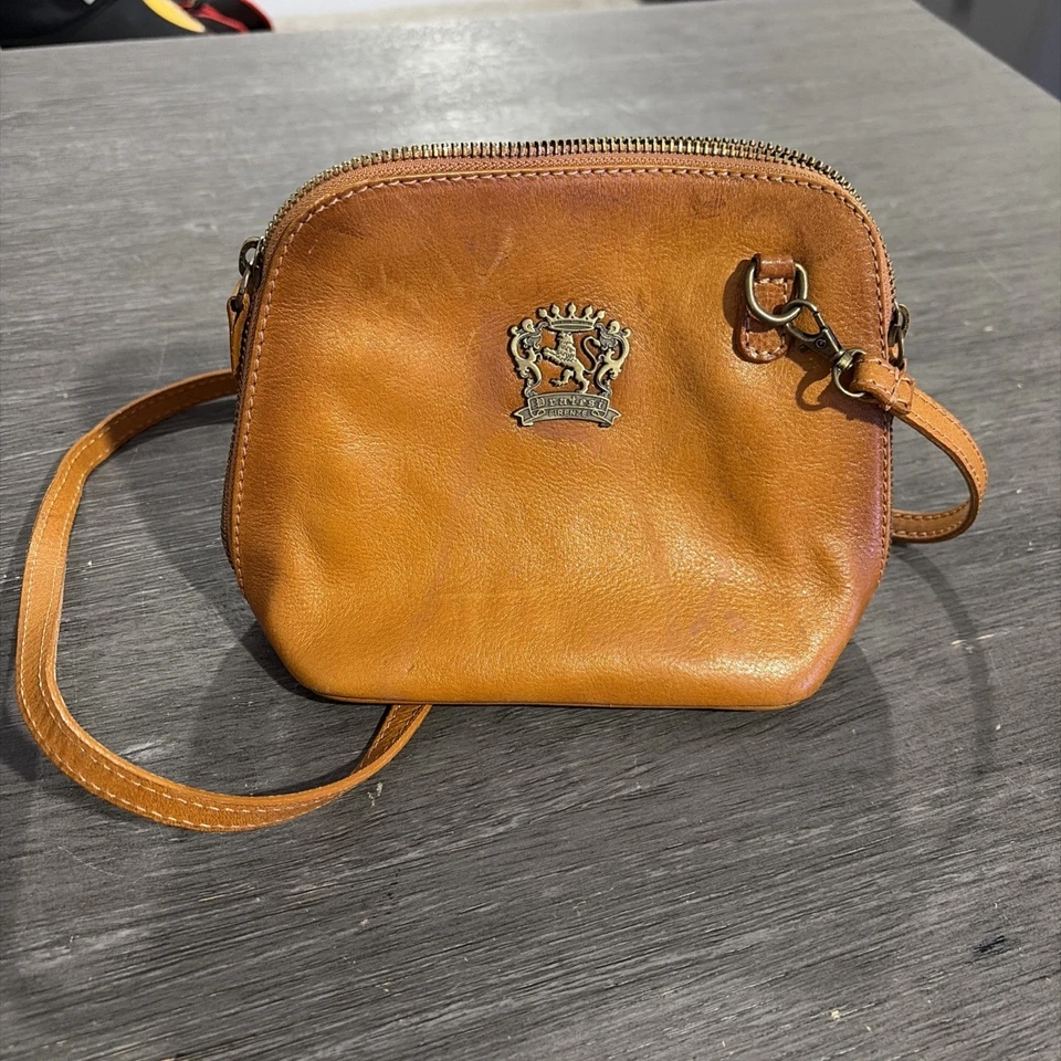 Pratesi Firenze маленький коричневый кожаный наплечная сумка изящный!!! - Изображение 1 из 4