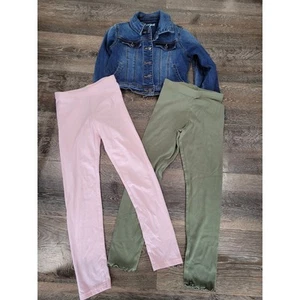 Old Navy / Cat & Jack Girls Denim Jacket and Leggings Bundle - Size Medium #6 - Picture 1 of 5