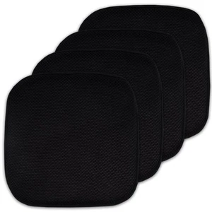 4 Pack Memory Foam Honeycomb Nonslip Back 16" x16" Chair/Seat Cushion Pad, Black - Picture 1 of 8