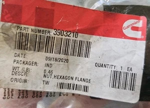 CUMMINS 3903210 FLANGE NUT OEM NOS 3903210 FREE SHIPPING - Picture 1 of 4