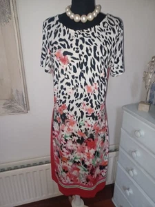 Lovely Betty Barclay Stretch Shift Dress - Animal Print - Fully Lined -UK 16 - - Picture 1 of 10