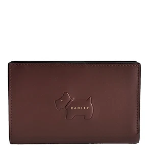 RADLEY Puffy Radley - Protect Brown Leather Medium Bifold Purse - New - RRP £79 - Picture 1 of 5