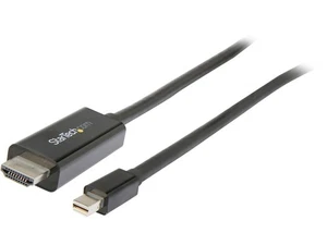 StarTech MDP2HDMM5MB 16.4ft. BlackMini DisplayPort to HDMI Adapter Cable 4K 30Hz - Picture 1 of 3