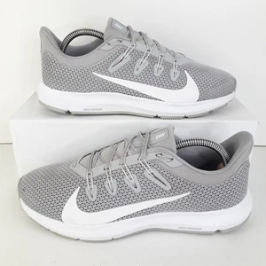 Nike Trainers Mens UK 6 Quest 2 Grey White Mesh Running Gym Shoes EUR 40 - Picture 1 of 14