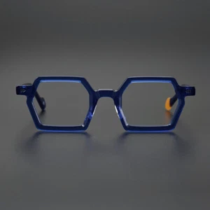 Gafas de acetato hexagonales marco geométrico cuadrado gafas de plástico fuerte blancas - Imagen 1 de 26