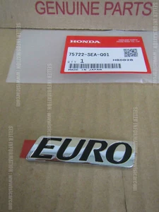 HONDA ACCORD CL9 EURO EMBLEM 75722-SEA-Q01 genuine auto parts DORAL FL shipping  - Picture 1 of 18