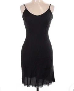 Organic John Patrick Gr. Medium Cupro Black Slip Dress - Bild 1 von 6