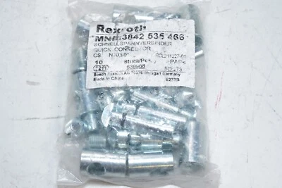 Paquete de 10 conectores rápidos originales Bosch Rexroth 3842535466 de extrusión 90° ranura de 10 mm Foto 1 de 3