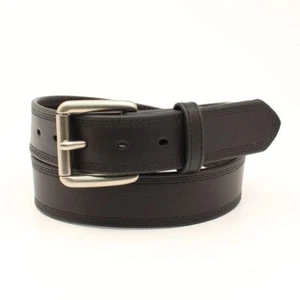 ARIAT Cintura da uomo classica liscia in pelle nera - Foto 1 di 1