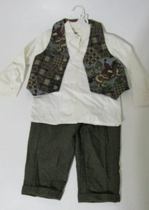 NWOT Good Lad 3 Pc.Set button-Vest-equestrian, Shirt & pleated-Pants Boy's 5 - Picture 1 of 16