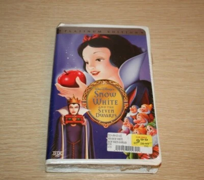 Walt Disney's Snow White And The Seven Dwarfs Platinum Edition VHS NEW Foto 1 de 4