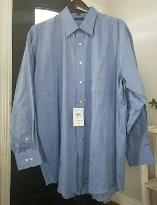 Camisa de vestir Tommy Hilfiger para hombre 100 % algodón lisa azul cielo 16,5 32-33 L $49,50 Foto 1 de 4
