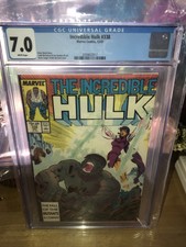 INCREDIBLE HULK 338 CGC 7.0 WHITE PAGES TODD McFARLANE ART  12/87 Marvel Comics