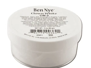 Ben Nye Clown White 3 oz Theatrical Stage Makeup Creme Face Paint 85 GM CW3 - Picture 1 of 2