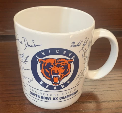 Chicago BEARS Coffee Mug Cup Ceramic Super Bowl XX Champions NFL Cover
