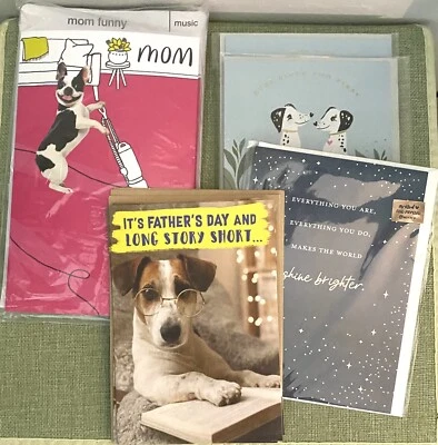 Acuñado ** LOTE DE 8 TARJETAS** Día de la Madre / NUEVO Y PRECINTADO / Divertido / Perros / Felicitación Foto 1 de 3