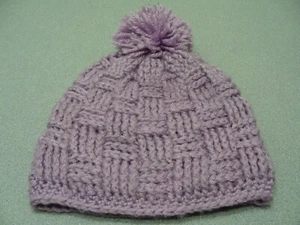 Hand Knitted - Purple - Child Size Stocking Cap Beanie Hat! - Picture 1 of 6