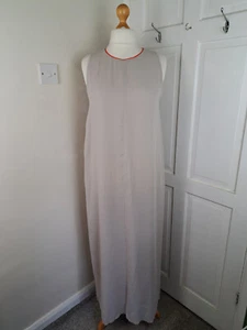 Maxi abito senza maniche in chiffon beige COS taglia 44 UK 16 - Foto 1 di 7