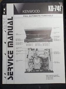 Kenwood KD-74F Turntable Service Manual Original - Picture 1 of 3