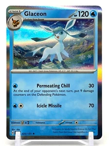 GLACEON - HOLO RARO - PRE 025/131 - Pokemon EVOLUCIONES PRISMÁTICAS TCG CASI NUEVO - Imagen 1 de 2