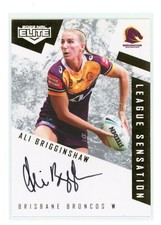 2022 Elite Ali Brigginshaw League Sensation White Signature NRL Card LS17 #46/60