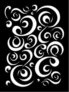SWIRLS Stencil Template Walls Pillows Signs T-Shirts Paint Lg 8.5" x 11.5" - Picture 1 of 2