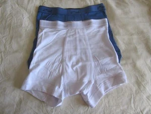 2(X)IST Pack-2 Signature Waistband Cotton Men’s Boxer Brief white and Blue S - Picture 1 of 4