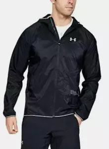 Under Armour Men Size Large Storm Packable Lightweight Running Jacket Black NWT - Picture 1 of 10