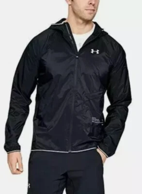 Under Armour Men Size Large Storm Packable Lightweight Running Jacket Black NWT - Image 1 of 4