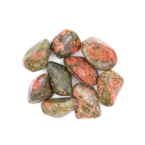25g Tumbled Unakite Gemstone Crystals 5-15 Stones Bulk Small Gems Rock Wholesale - Picture 1 of 8