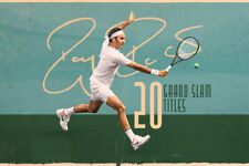 Roger Federer Grand Slam Art Wall Indoor Room Outdoor Poster - POSTER 20x30