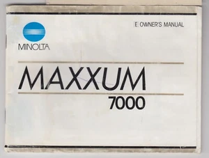 MINOLTA MAXXUM 7000 CAMERA, OWNERS MANUAL #8 - Picture 1 of 1