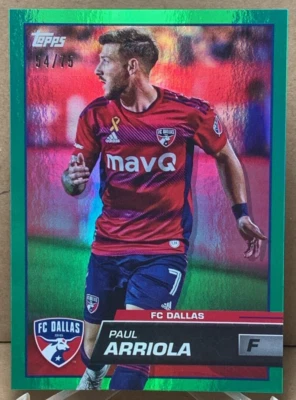 Paul Arriola 2023 Topps MLS #103 Green Foil 54/75 - Image 1 of 2
