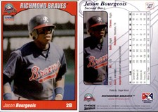 Jason Bourgeois 2005 Choice Richmond Braves #7 Card *AutographDen*