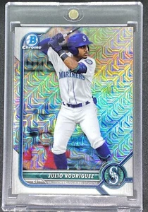 JULIO RODRIGUEZ ROOKIE REFRACTOR Silver Chrome Holo RC Insert Non Auto MARINERS - Picture 1 of 2