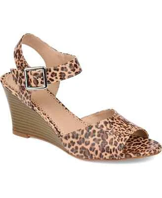 Женские клинья леопард Journee Collection Ricci размер 8,5 - Изображение 1 из 4
