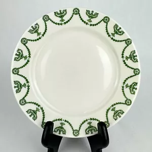 Vintage 1948 Syracuse China OPCo St Elmo 7” Dessert / Pie Plate Green Urns Swags - Picture 1 of 7