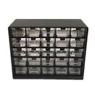 2X(25Pc Combined Transparent Drawer Storage Cabinet Detachable Black Parts1649