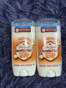 Old Spice GentleMan's Total Body Vanilla +Shea Aluminum Free Deodorant 3oz-2Pack - Picture 1 of 2