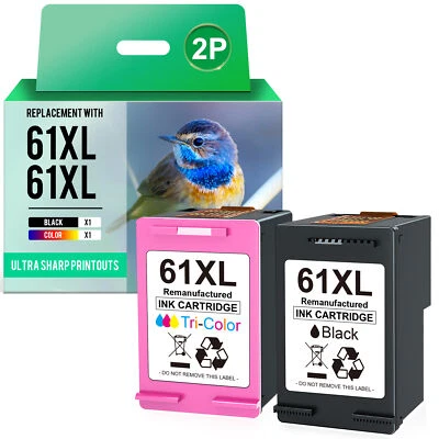 2x 61XL Ink Cartridge compatible for HP Deskjet 3051A 3052A 3056A 2543 2544 - Image 1 of 4