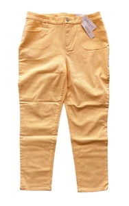 Chico's NWT Sz 3 $60 Perfect Stretch Soft Hue Girlfriend Ankle Jean Soft Saffron - Picture 1 of 2