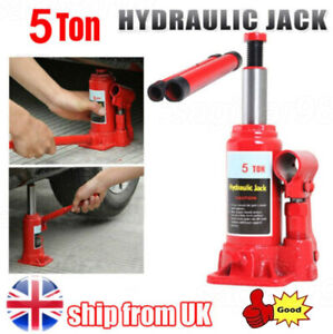 5-Ton Hydraulic Bottle Jack Heavy Duty Car Lifter with Safety Valve 4WD Truck UK