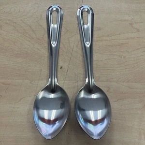 Edelstahl große Servierlöffel 11" lang 2er Set - Bild 1 von 3