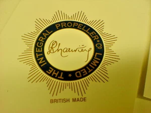 Chauviere Propeller Decal WW1 Aircraft 1913 - 1920s Integral Propeller Co. Ltd - Picture 1 of 5
