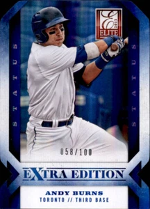 2013 Elite Extra Edition Status Andy Burns #d /100 Rookie RC Die-Cut Blue Jays - Picture 1 of 2