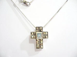 COLLANA ARGENTO 925 CON CROCE Passante Catenina Veneta Crocetta Donna Ragazza - Imagen 1 de 1